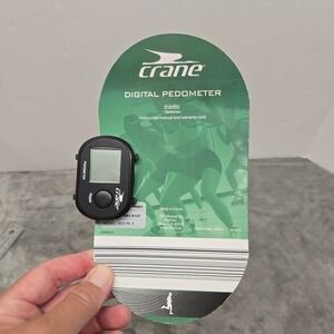 Crane Digital Pedometer Black‎ Step Counter Distance Speed AU3-PE-3 NEW